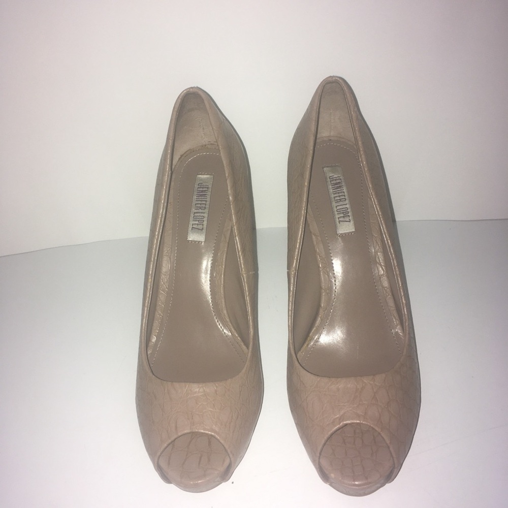 Jennifer Lopez Faux Snake Skin Heels
